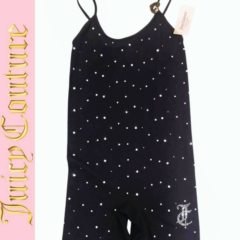 Juicy Couture Rhinestone Logo Mesh‎ Bodysuit